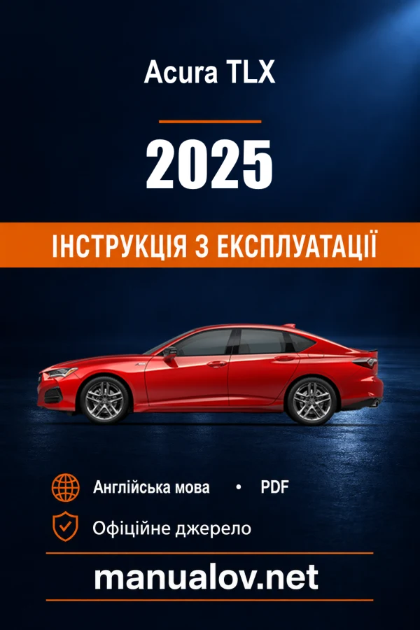 Instrukcja obsługi Acura TLX (USA/Kanada) — MY 2025