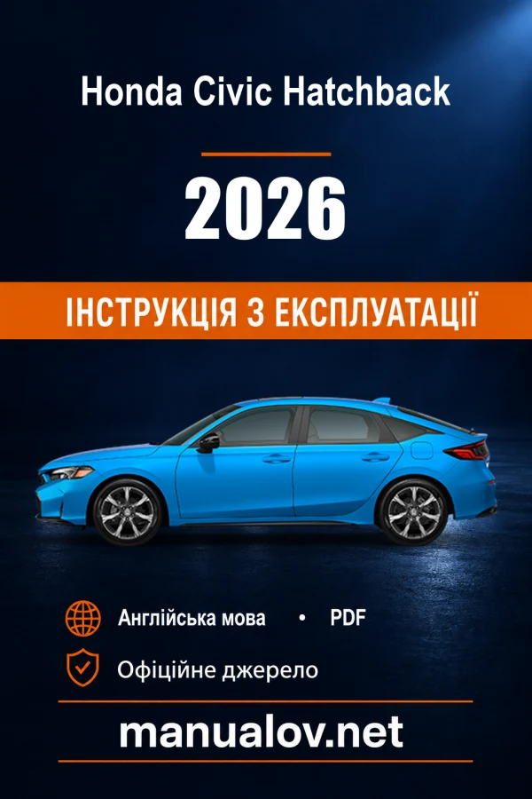 Instrukcja obsługi Honda Civic Hatchback (USA/Kanada) — MY 2026
