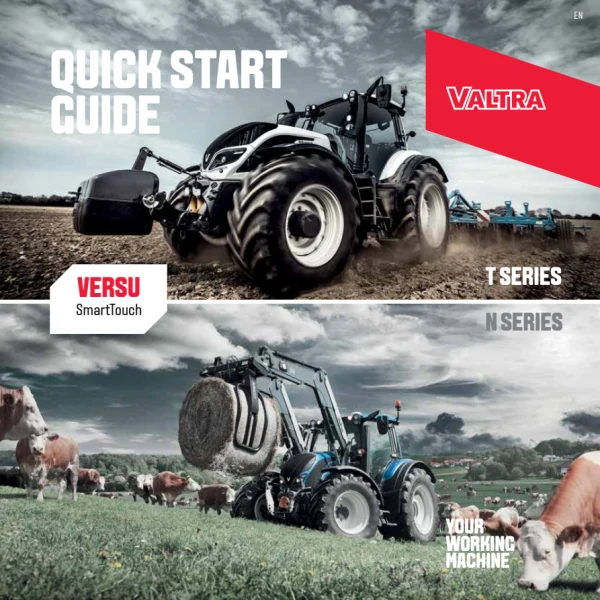 Valtra N134 Versu SmartTouch — короткий довідник англійською