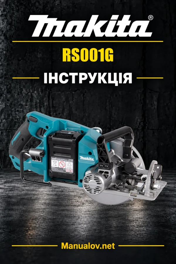 Makita RS001G — інструкція українською, польською, англійською
