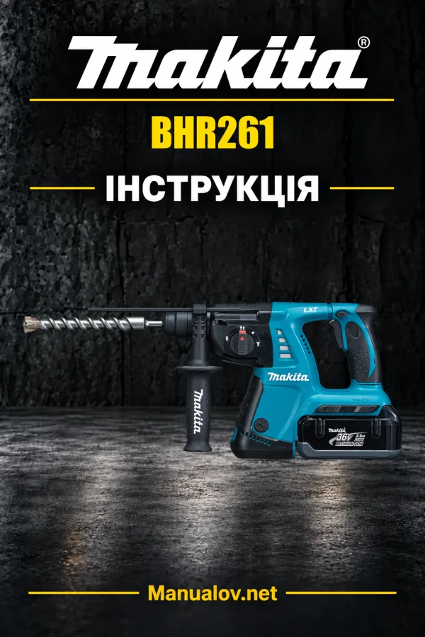 Makita BHR261 — інструкція англійською
