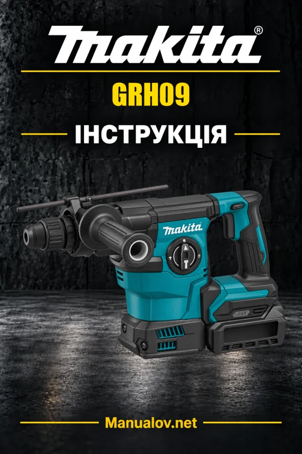 Makita GRH09 — інструкція англійською