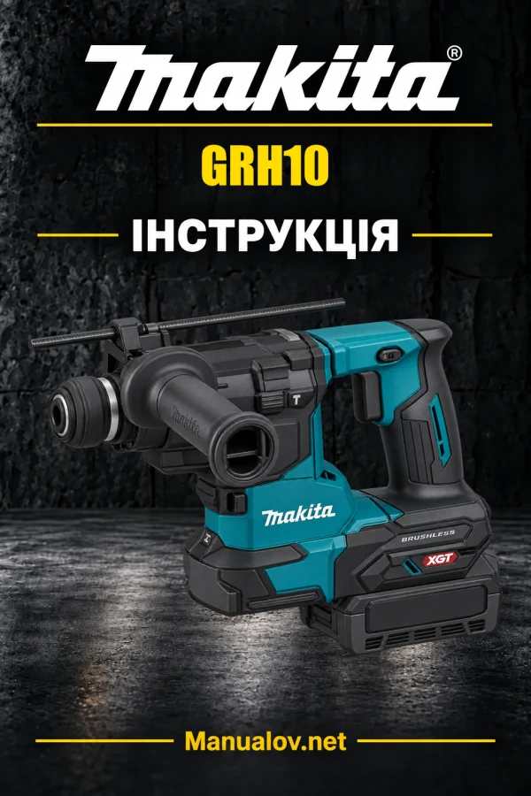 Makita GRH10 — інструкція англійською