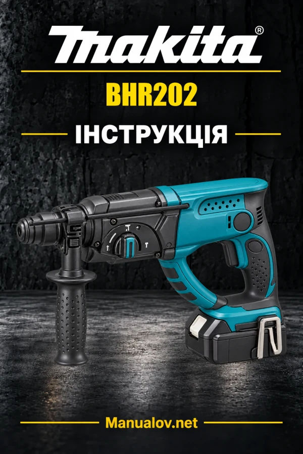 Makita BHR202 — інструкція англійською