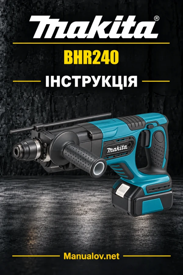 Makita BHR240 — інструкція англійською