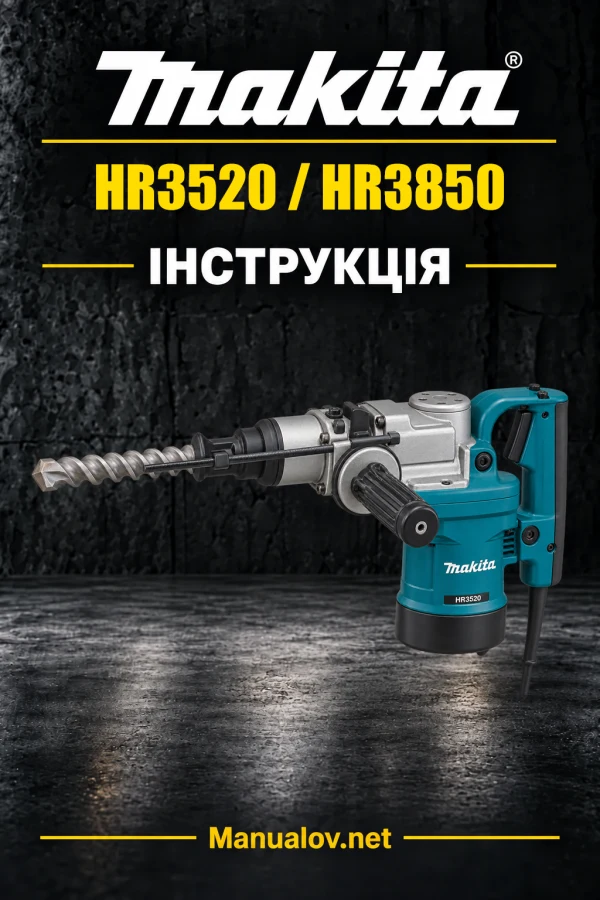 Makita HR3520 — інструкція англійською
