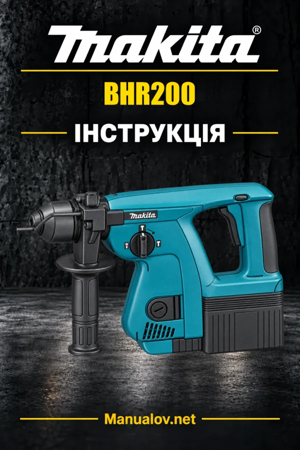 Makita BHR200 — інструкція англійською