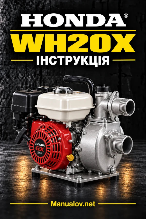 Honda WH20 — інструкція англійською