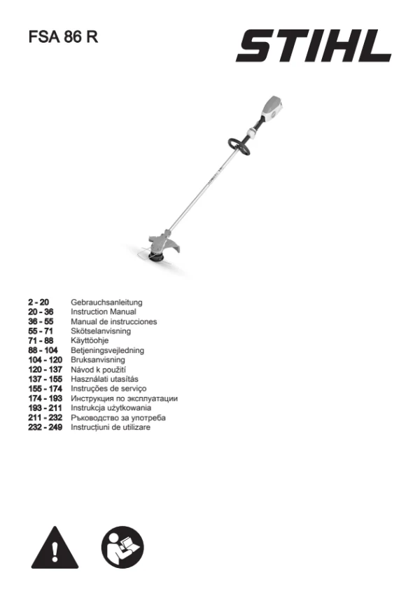 STIHL FSA 86 R — інструкція польською мовою