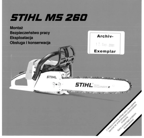 STIHL MS 260 — інструкція польською мовою