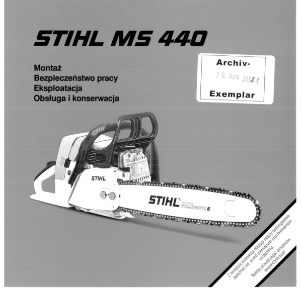 STIHL MS 440 — інструкція польською мовою