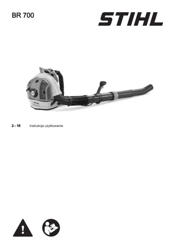 STIHL BR 700 — інструкція оператора польською