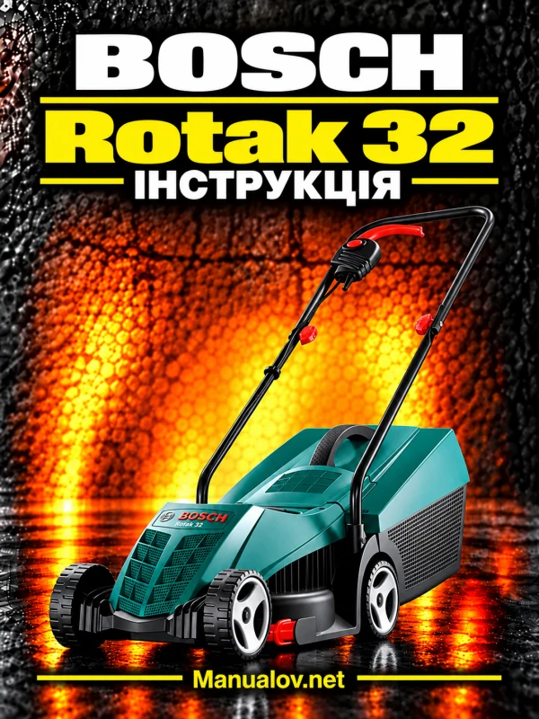 Bosch Rotak 32 — інструкція українською, польською та англійською